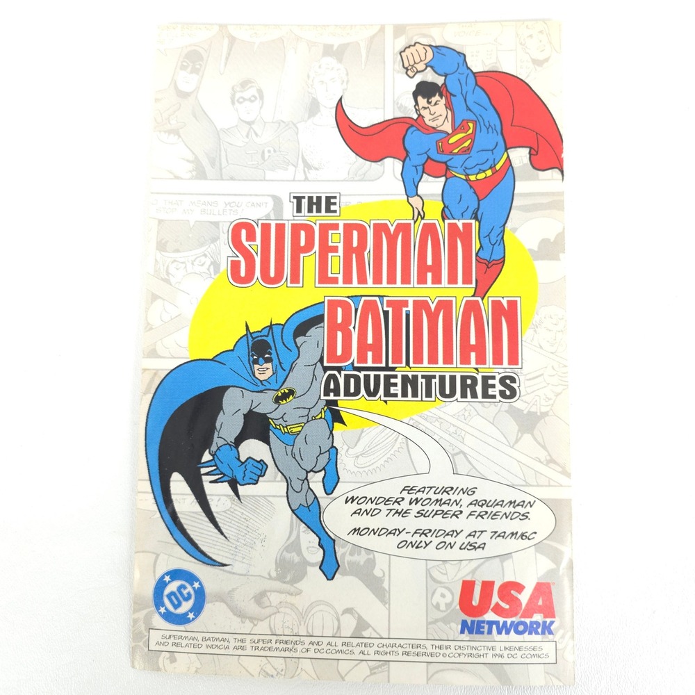 Superman Batman Adventures Promo Print Ad 1990s DC Comics USA Network Vintage TV